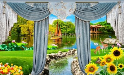 File ảnh Tranh phào chỉ TPC827 (gốc) in backdrop sự kiện