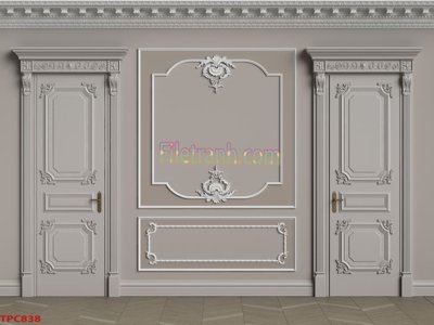 File tranh in trần 3D Tranh phào chỉ TPC838 (ảnh gốc)