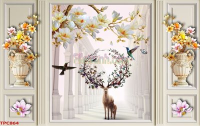 File gốc Tranh phào chỉ TPC864 (in 3D) nghệ thuật