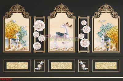 File tranh Tranh phào chỉ TPC873 (gốc) chủ đề thiên nhiên