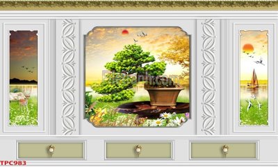 File gốc Tranh phào chỉ TPC983 (AI/EPS) cho in ấn