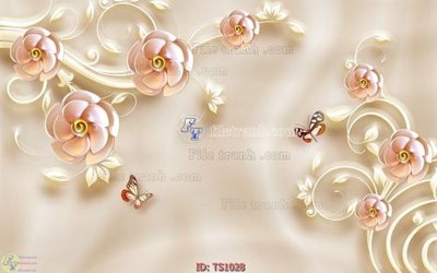 File tranh File hoa trang sức TS1028 (gốc) chủ đề tĩnh vật