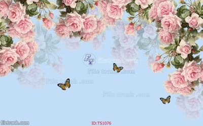 File tranh ảnh gốc File hoa trang sức TS1076 dùng cho in khổ lớn