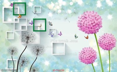 File tranh File hoa trang sức TS1239 (bản gốc) in lụa 3D