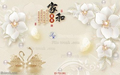 File tranh in trần File hoa trang sức TS1281 (ảnh gốc siêu nét)