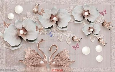 File tranh File hoa trang sức TS1302 (ảnh gốc) in trần xuyên sáng