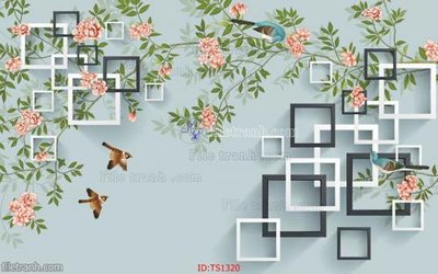 File gốc File hoa trang sức TS1320 (in lụa) hoa văn cổ điển