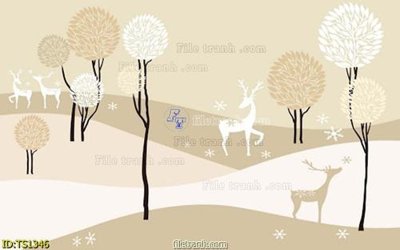 File tranh File hoa trang sức TS1346 (gốc) chủ đề thiên nhiên