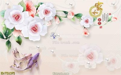 File in lụa File hoa trang sức TS1375 (phong cảnh) File hoa trang sức TS1375