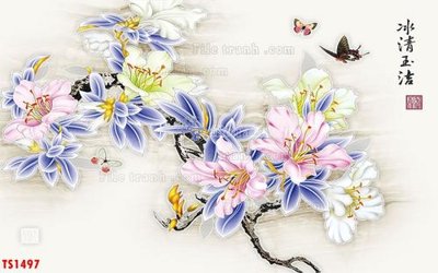 File tranh File hoa trang sức TS1497 (ảnh gốc) in trần 3D
