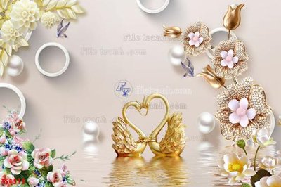 File tranh File hoa trang sức TS1515 (gốc) chủ đề trừu tượng