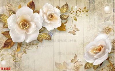 File tranh File hoa trang sức TS1563 (ảnh gốc) in trần 3D