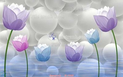 File gốc File hoa trang sức TS185 (in lụa) tranh thuận buồm