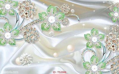 File tranh ảnh gốc File hoa trang sức 3d TS2008 dùng cho in khổ lớn