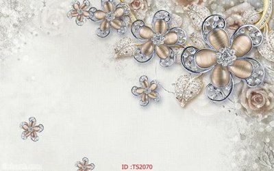 File gốc File hoa trang sức 3d TS2070 (in lụa) tranh mã đáo