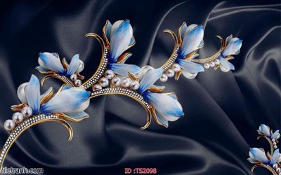 File tranh File hoa trang sức 3d TS2098 (ảnh gốc) in trần 3D