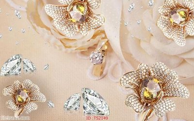 File tranh File hoa trang sức 3d TS2149 (bản gốc) in canvas