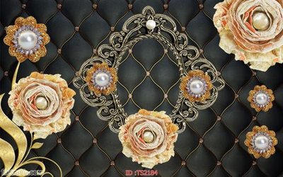 File gốc File hoa trang sức 3d TS2184 (in lụa) tranh mã đáo