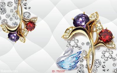 Download file File hoa trang sức 3d TS2197 (chuẩn in) File hoa trang sức 3d TS2197