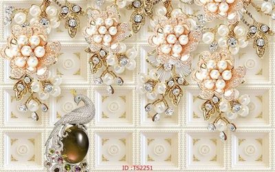 File gốc File hoa trang sức 3d TS2251 (in lụa) tranh thuận buồm