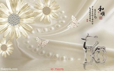 File gốc File hoa trang sức 3d TS2279 (dành cho trang trí nội thất)