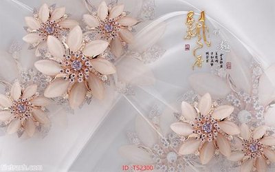 File gốc File hoa trang sức 3d TS2300 (in tráng gương) hiện đại