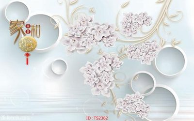 File ảnh File hoa trang sức 3d TS2362 (gốc) in decal dán tường