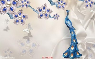 Download file gốc File hoa trang sức 3d TS2390 (in lụa) nghệ thuật