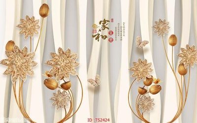 File ảnh File hoa trang sức 3d TS2424 (gốc) cho trang trí nội thất