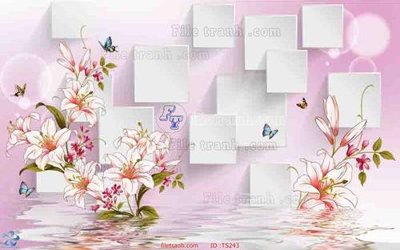 File tranh ảnh gốc File hoa trang sức TS243 dùng cho in khổ lớn