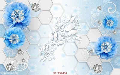 File gốc File hoa trang sức 3d TS2434 (in mica) làm bảng hiệu