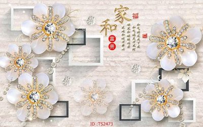 File tranh File hoa trang sức 3d TS2473 (ảnh gốc) độ nét vượt trội