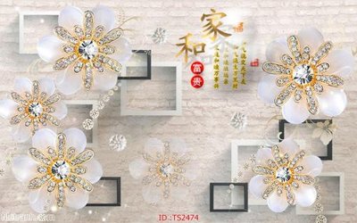 Hình ảnh gốc File hoa trang sức 3d TS2474 (để in khổ lớn)