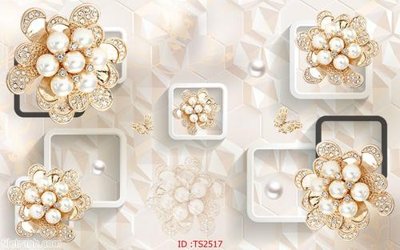 File tranh File hoa trang sức 3d TS2517 (bản gốc) treo tường