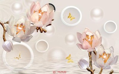 File in trần File hoa trang sức 3d TS2520 (bản gốc) mây trời