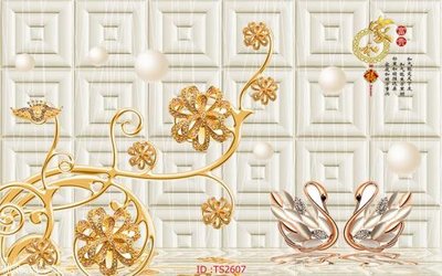 File gốc File hoa trang sức 3d TS2607 (trang trí) phòng trẻ em