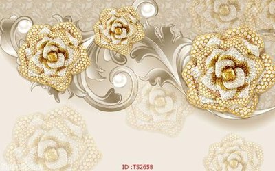 File in trần File hoa trang sức 3d TS2658 (bản gốc) bầu trời