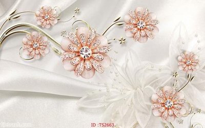 Ảnh gốc File hoa trang sức 3d TS2663 (độ nét cao) in tráng gương