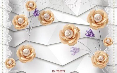 File gốc File hoa trang sức 3d TS2671 (chủ đề hiện đại) trang trí