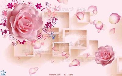 File gốc File hoa trang sức TS275 (in tráng gương) ốp tường