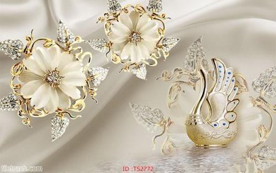 Download file gốc File hoa trang sức 3d TS2772 (in lụa) nghệ thuật