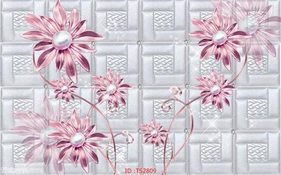 File tranh trang trí File hoa trang sức 3d TS2809 (file gốc)