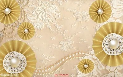 File tranh File hoa trang sức 3d TS2825 (bản gốc) in lụa dán tường