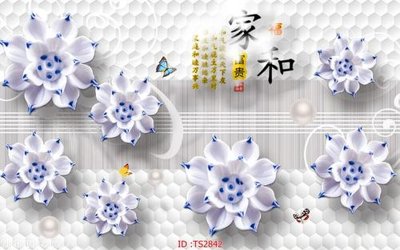 File tranh gốc File hoa trang sức 3d TS2842 (bản quyền) Filetranh.com