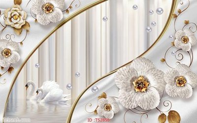 File gốc File hoa trang sức 3d TS2858 (phong cách) châu Âu