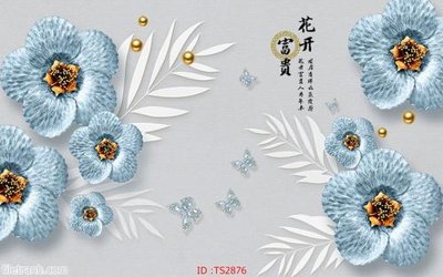 File tranh gốc File hoa trang sức 3d TS2876 (bản quyền) Filetranh.com