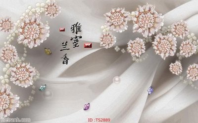 File in trần File hoa trang sức 3d TS2889 (bản gốc) mây trời