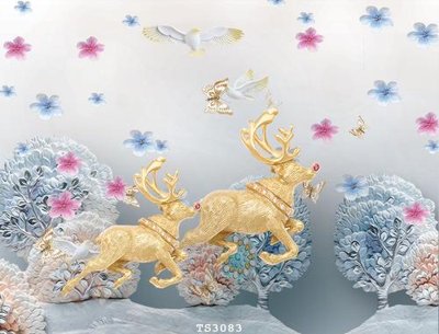 File gốc File hoa trang sức 3d TS3083 (in tráng gương) ốp tường