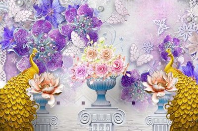 Download file gốc File hoa trang sức 3d TS3230 (in lụa) tranh 3D