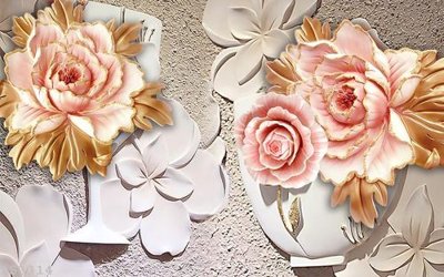 File gốc File hoa trang sức 3d TS3314 (in tráng gương) ốp tường